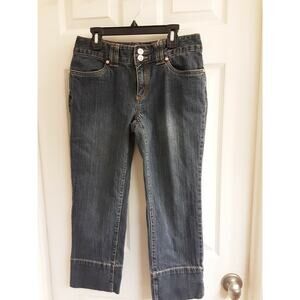 Daisy Fuentes, Women's Size 6 Jean Capris, Pockets, Dark Wash, EUC